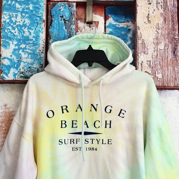 Women's Dreamsicle Hoodie Sweatshirt Orange Beach Tie Dye LARGE Multicolor - Picture 2 of 12